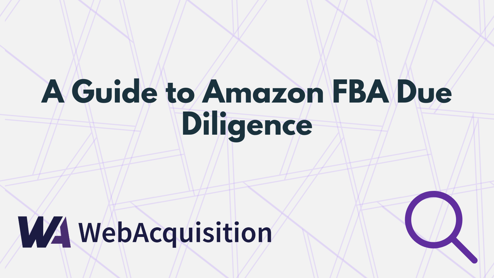 A Guide to Amazon FBA Due Diligence